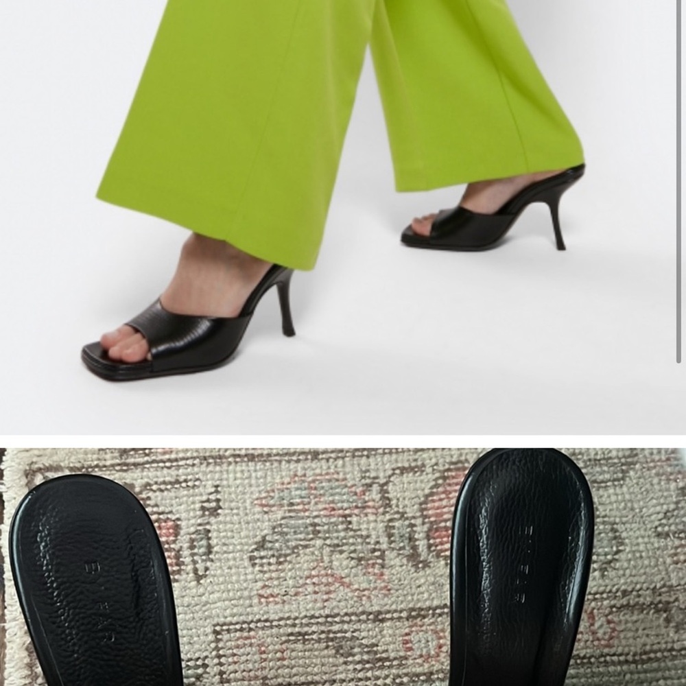 BY FAR Black Leather Women's Heels
